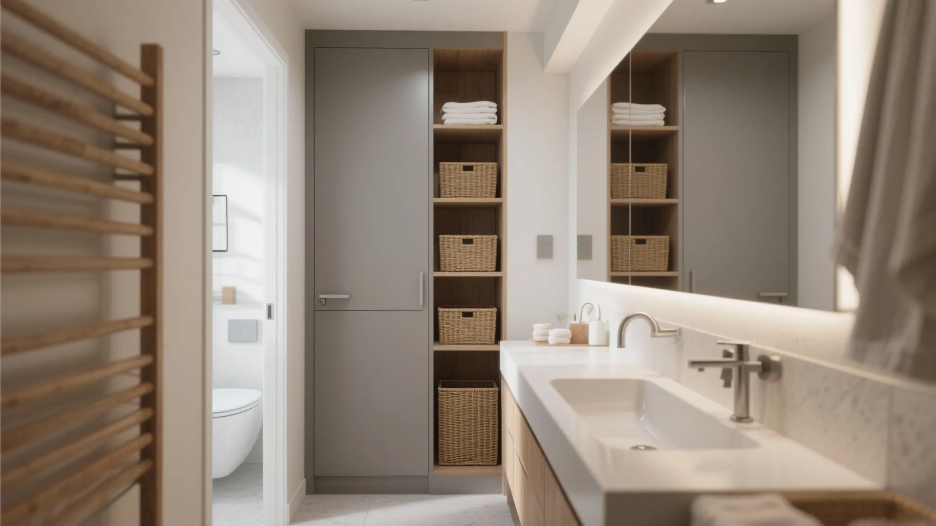 2. Tall, slim linen cabinet