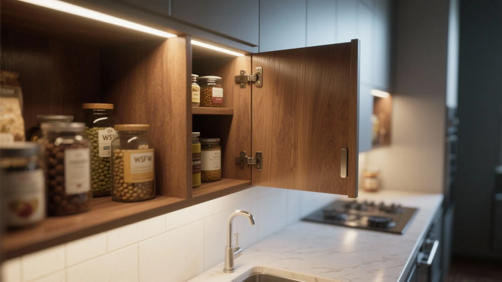 3. Optimize vertical storage with tall, slim cabinets