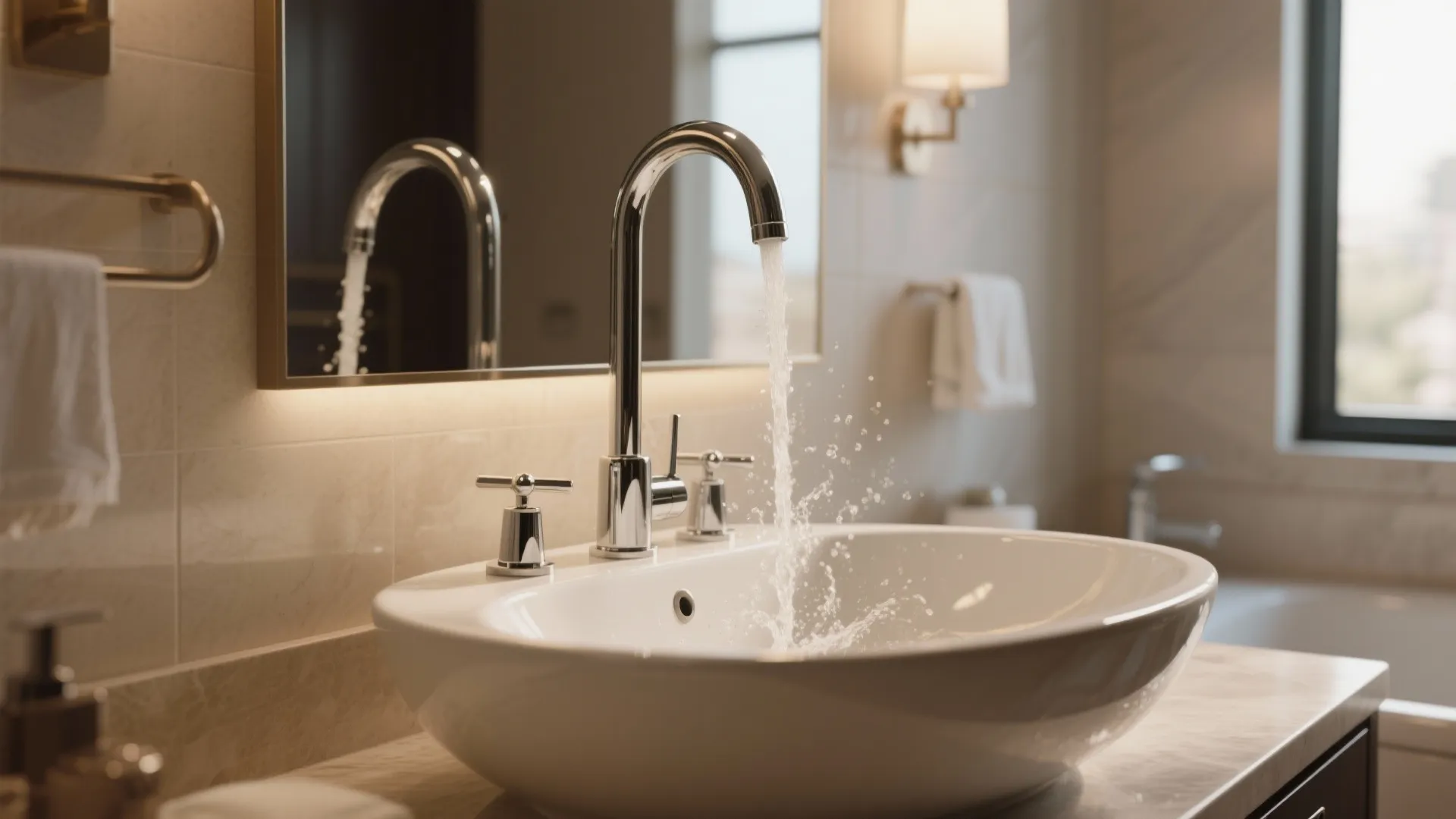 3. Tall spout on a 4-inch centerset base