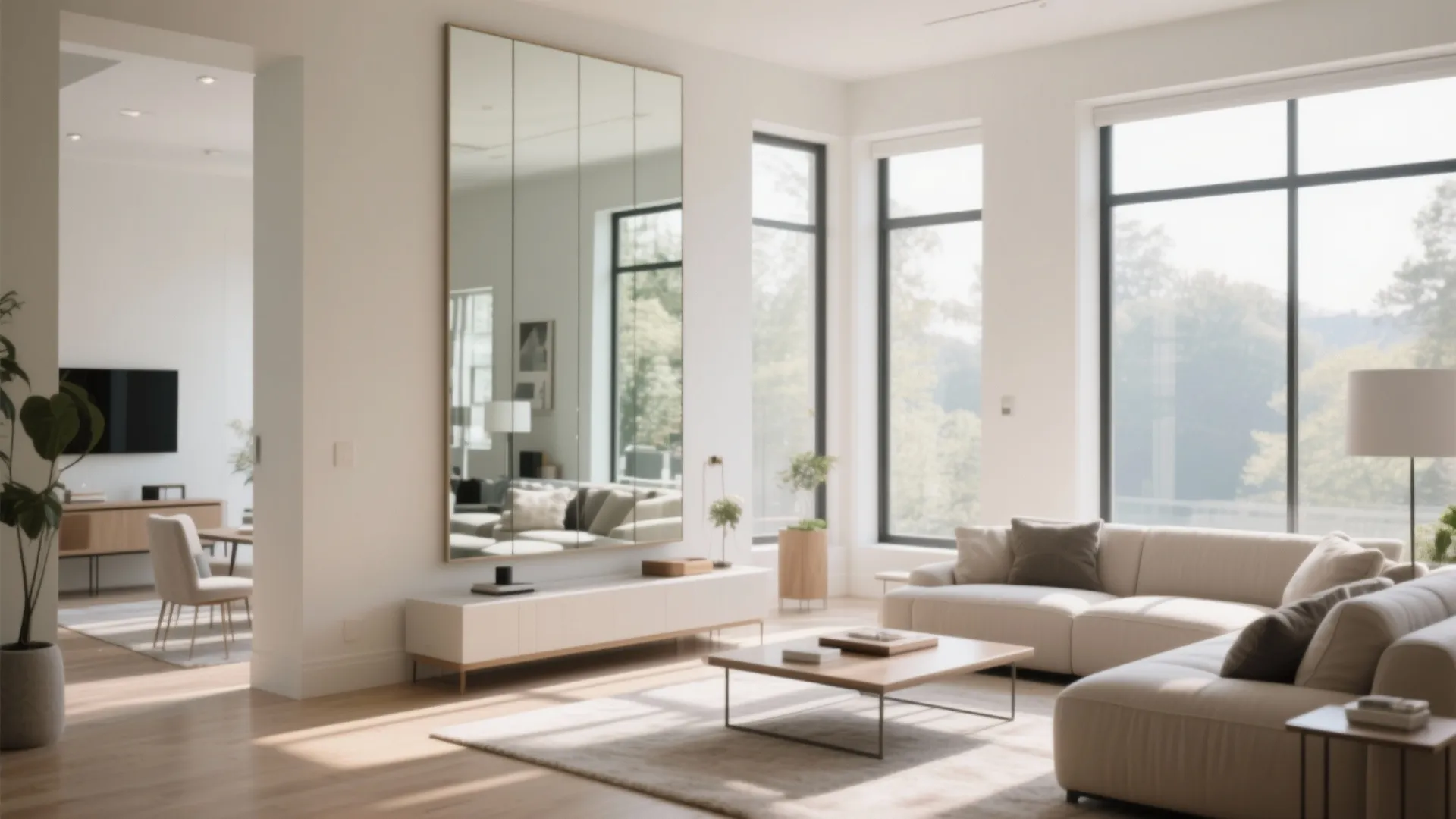 6. Oversized Statement Mirror