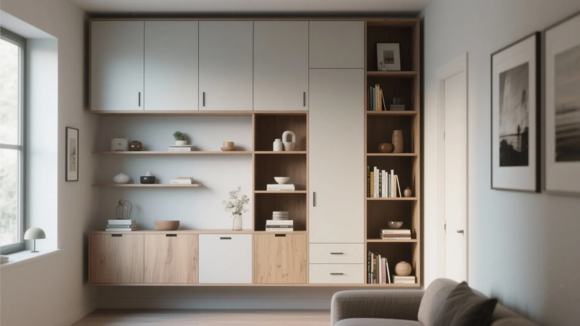 2. Slim, tall storage that frees floor space