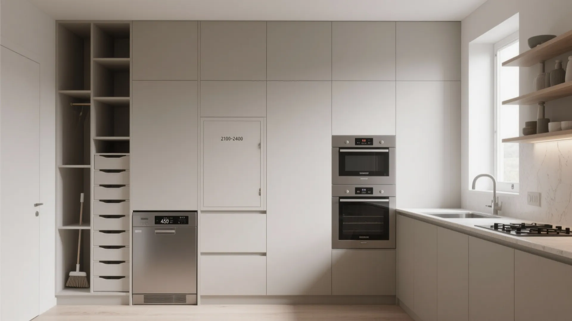 Vertical and Hidden: Tall Storage, Lean Appliances
