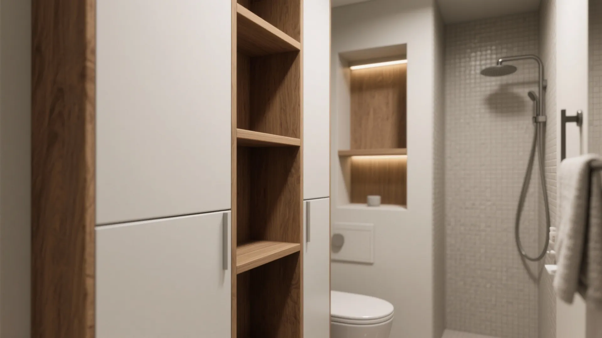 4. Tall storage towers and recessed niches