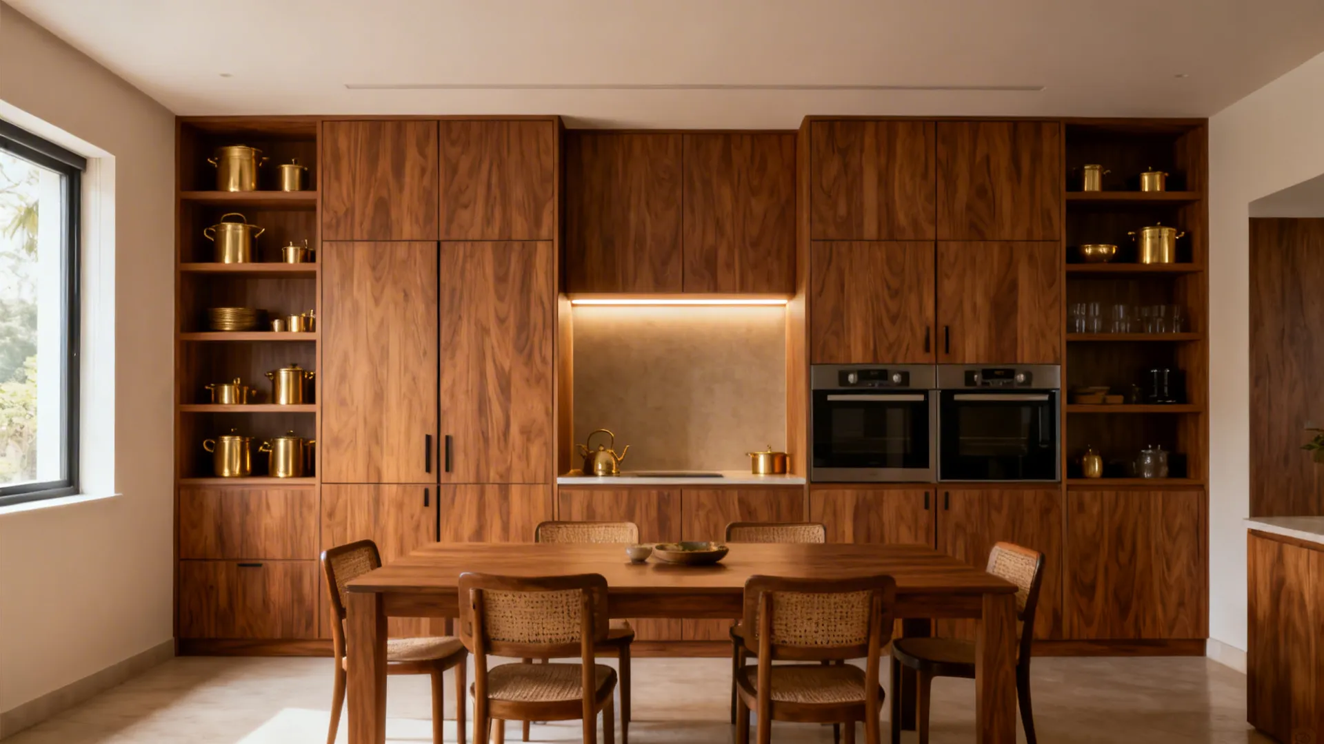 Tall Storage Partition with Pass-Through Niche