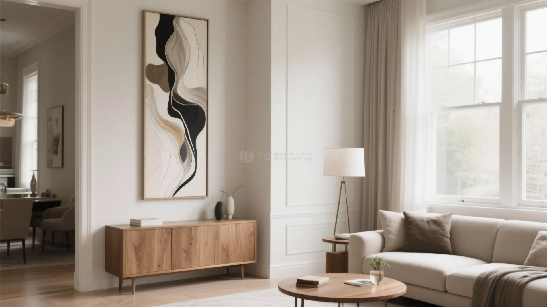 10. Tall Vertical Art for Narrow Walls