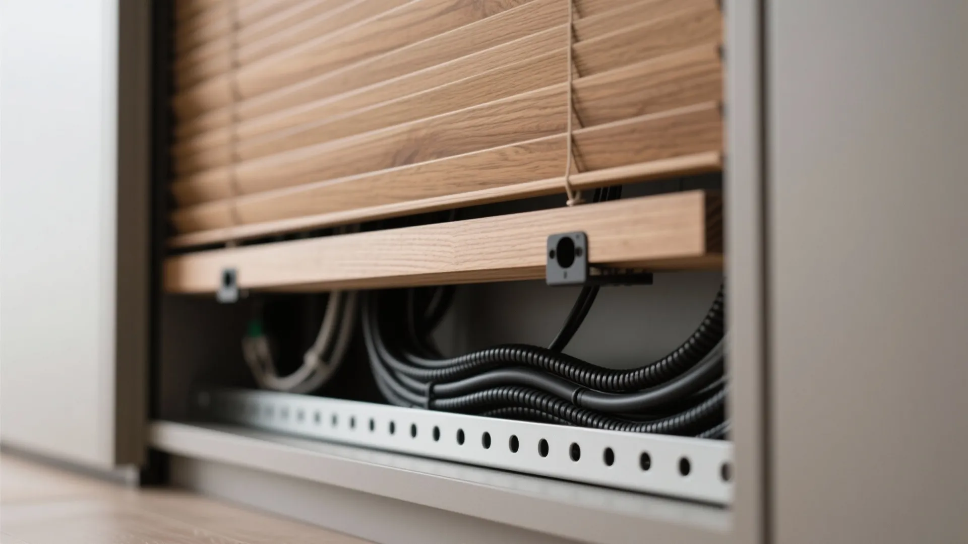 Flexible storage with hidden cable management
