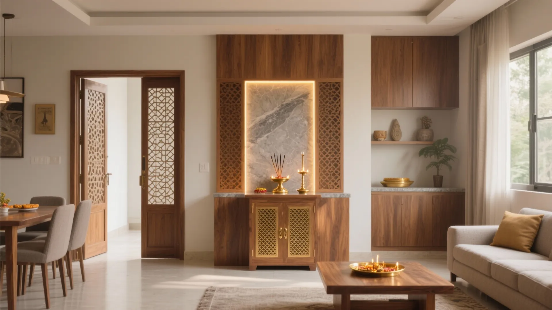 5 Pooja Room Designs in Tamilnadu Homes: Small-space ideas that honor tradition, blend modern trends, and boost serenity