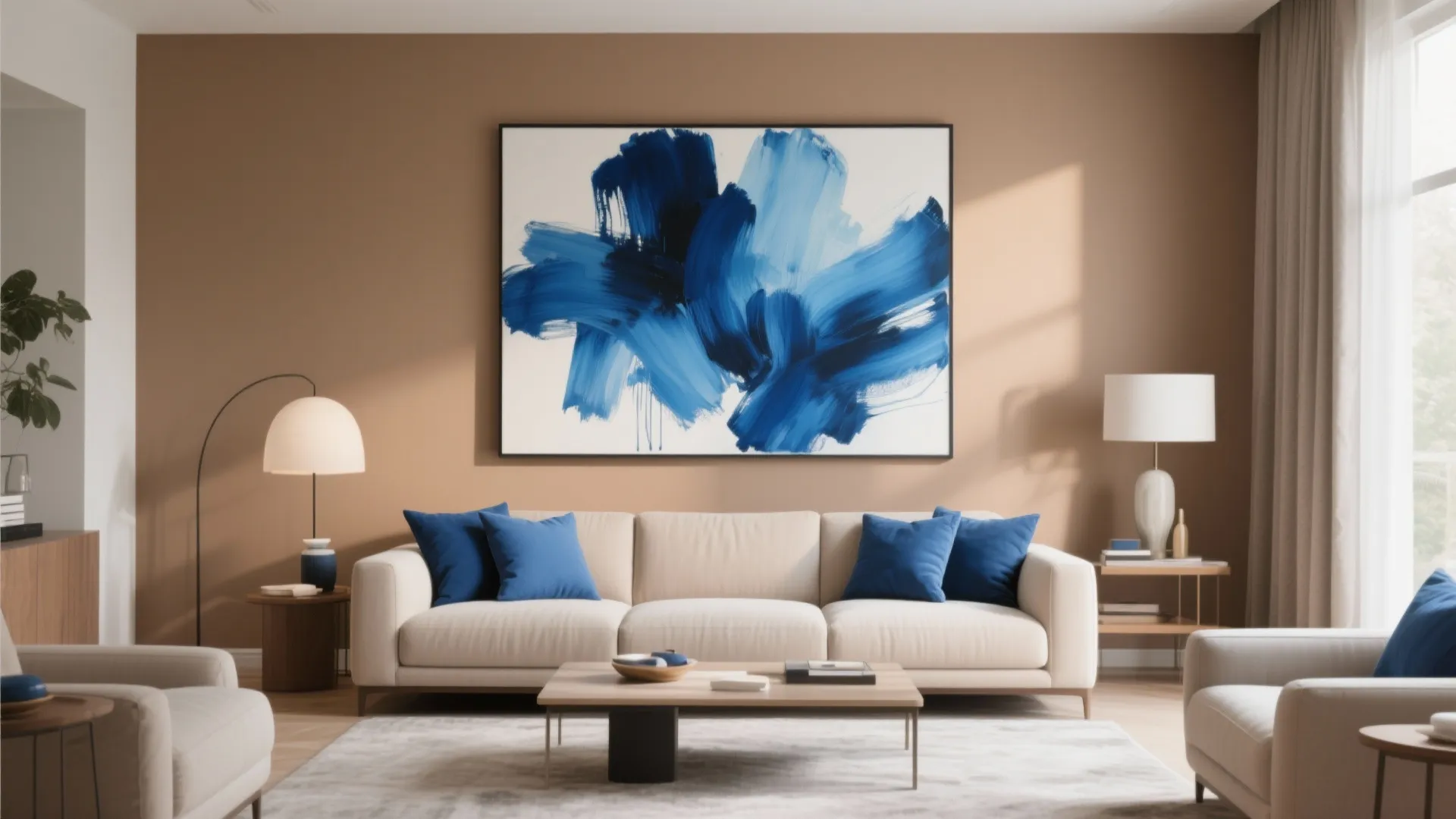 4. Accent Art in Deep Blues