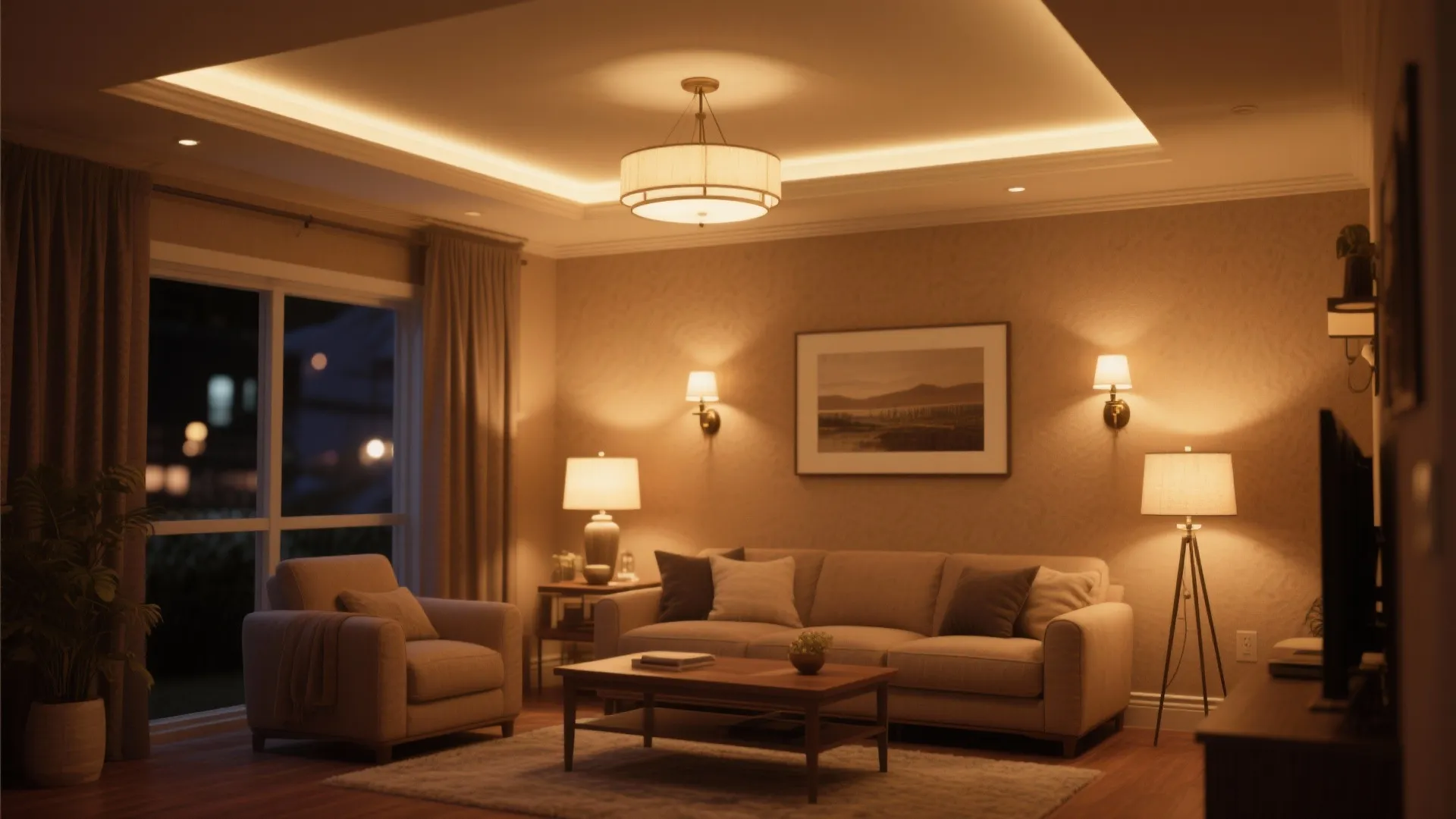 8. Layered Lighting for Evening Warmth
