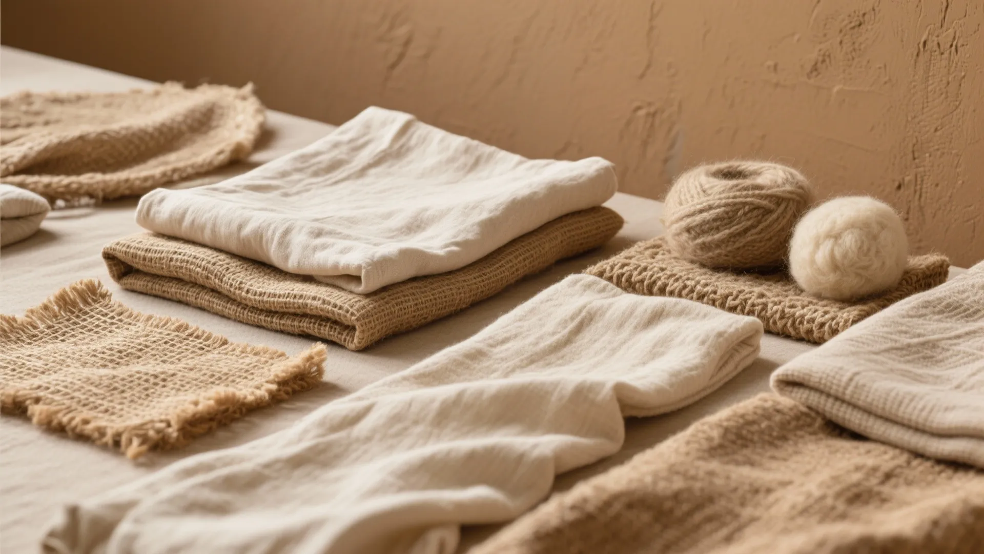 2. Layered Textures with Natural Fabrics