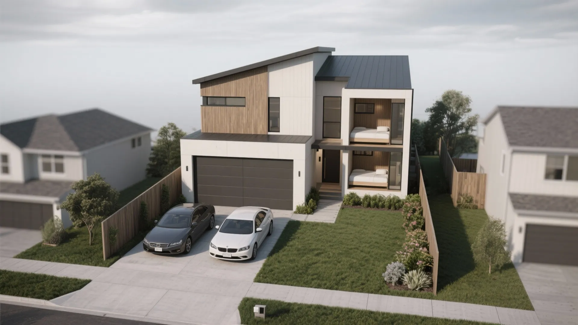 3. Tandem garage to fit long narrow lots