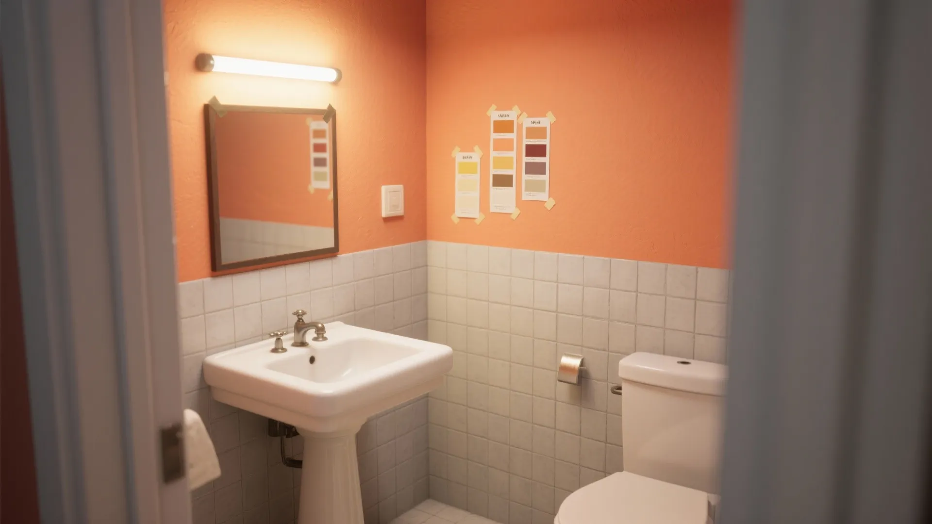 1. Tangerine Accent Wall