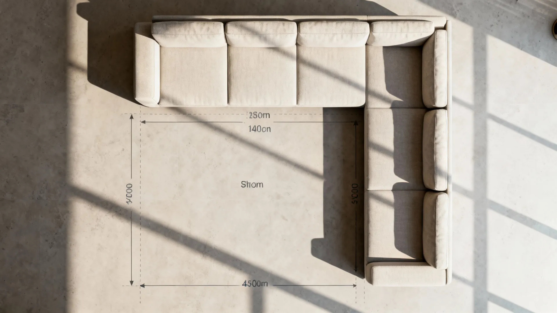 Top-down tape-out sectional footprint with measurements and silhouette comparisons
