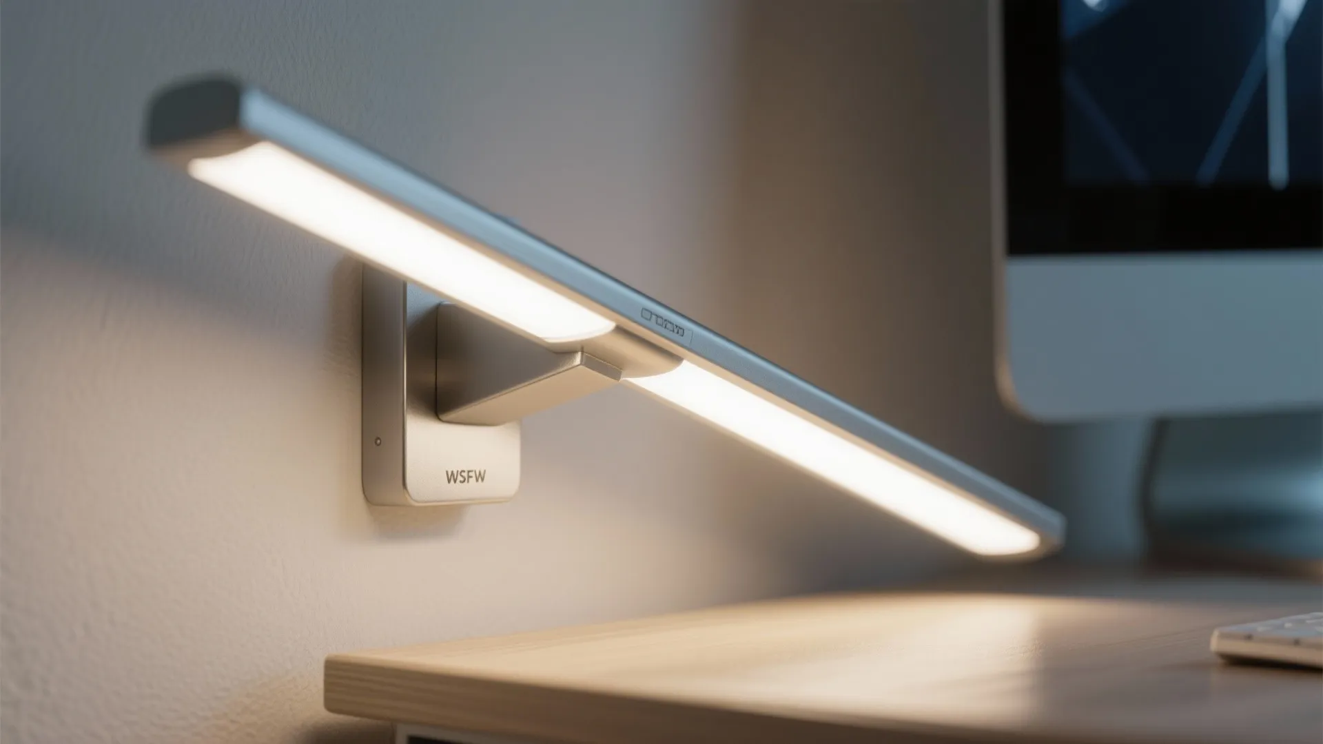 Picture lights and wall-mounted task bars