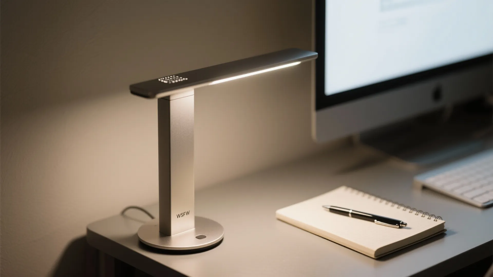 Layered lighting that respects screens and paper