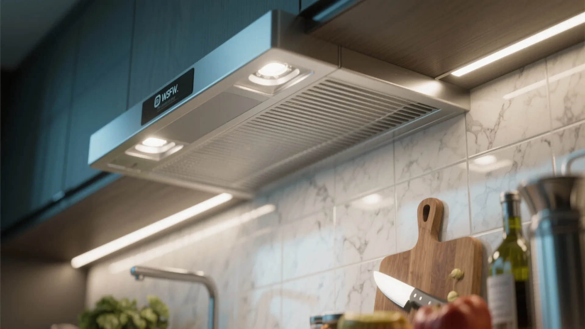 Ceiling-Integrated Task Lighting for Kitchens and Work Nooks