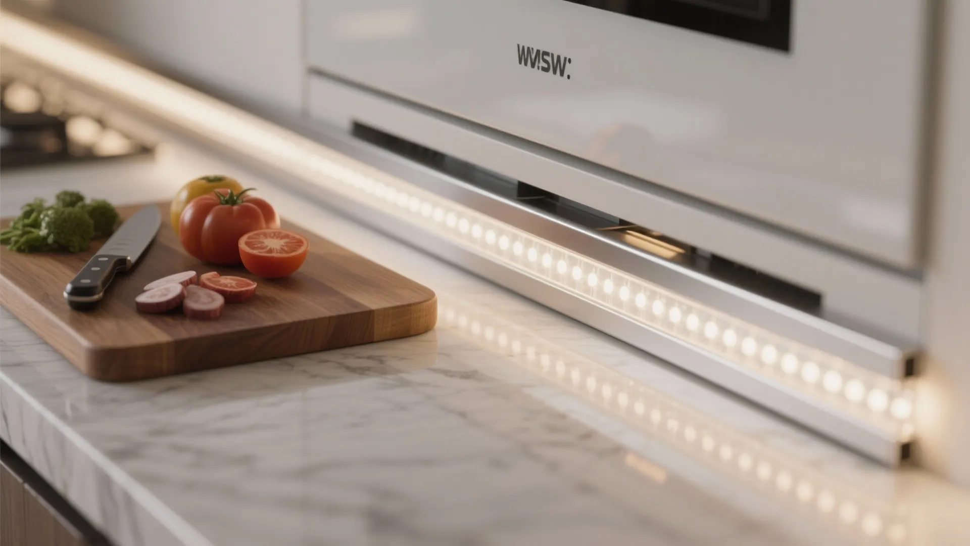 Low-glare task lighting that disappears when you relax