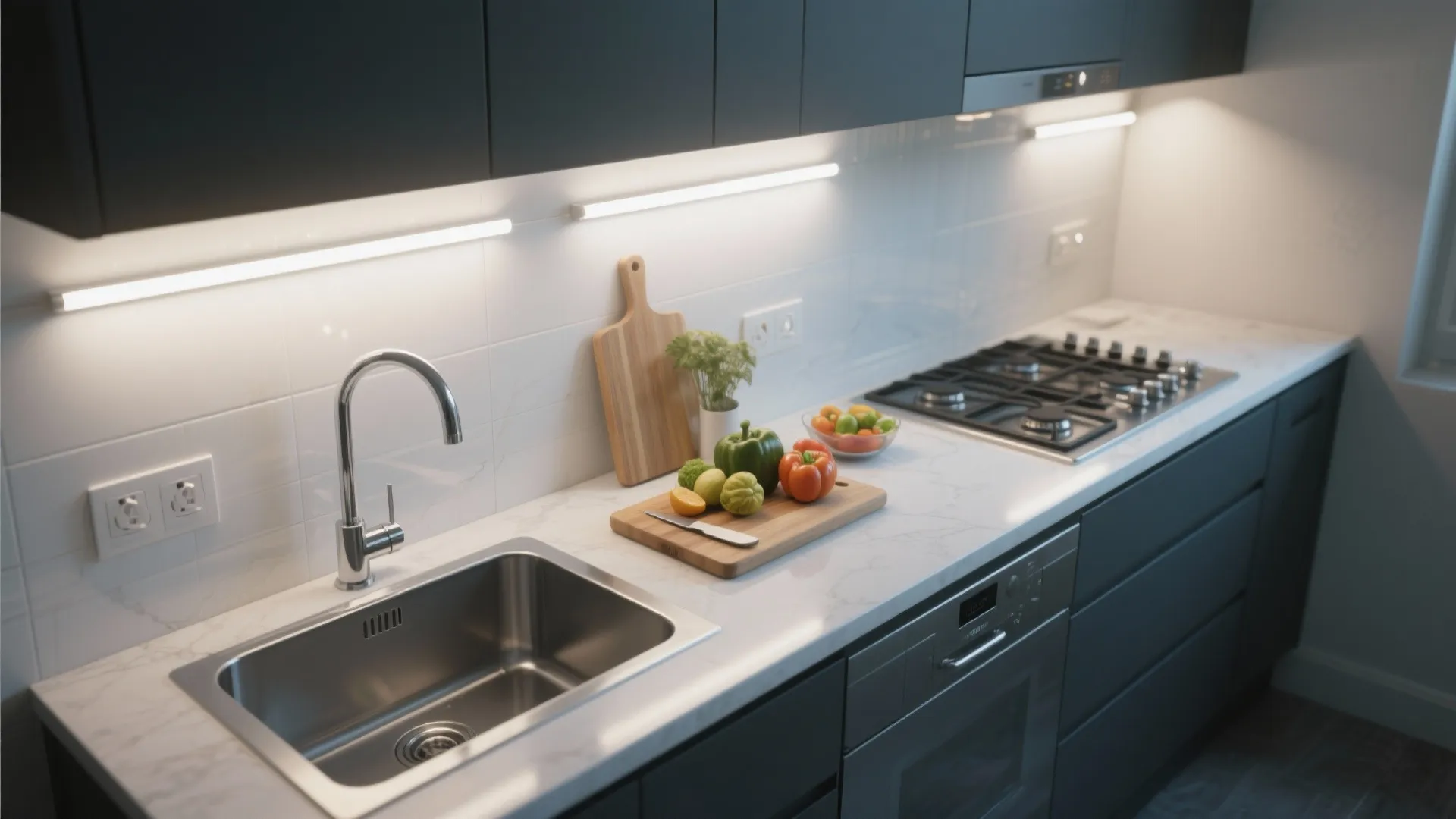 3) Layered Task Lighting: Under-Cabinet + Micro Spots