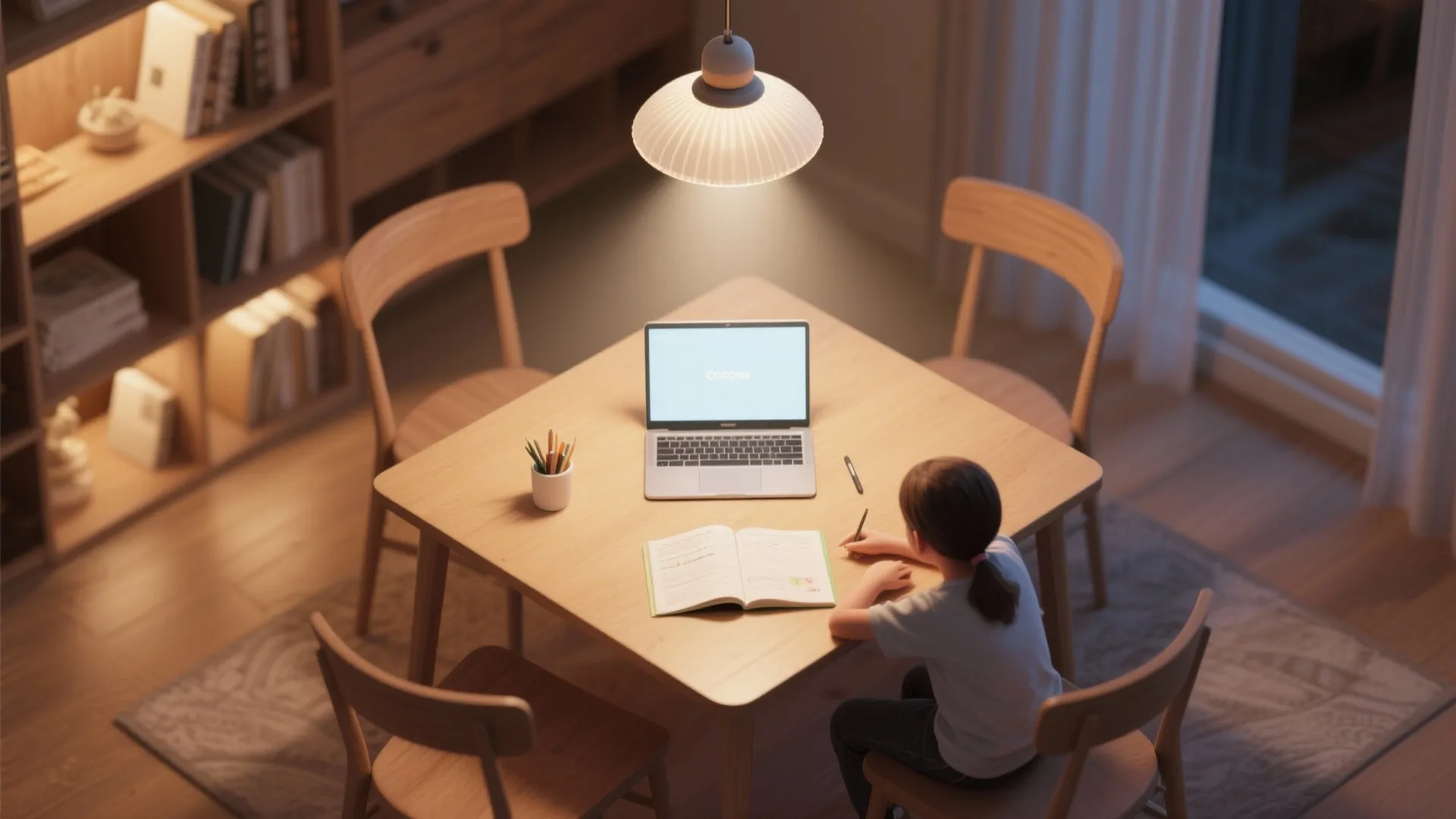 5. Pendant with Integrated Task Lighting