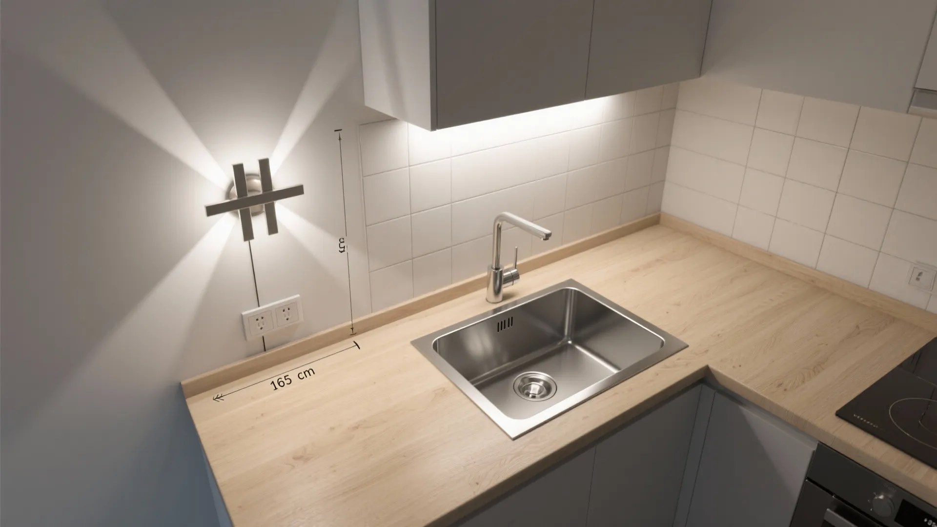 Task-first placement near prep and sink