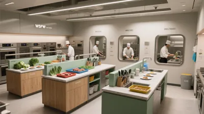 Modern Commercial Kitchen Design with Modular Stations