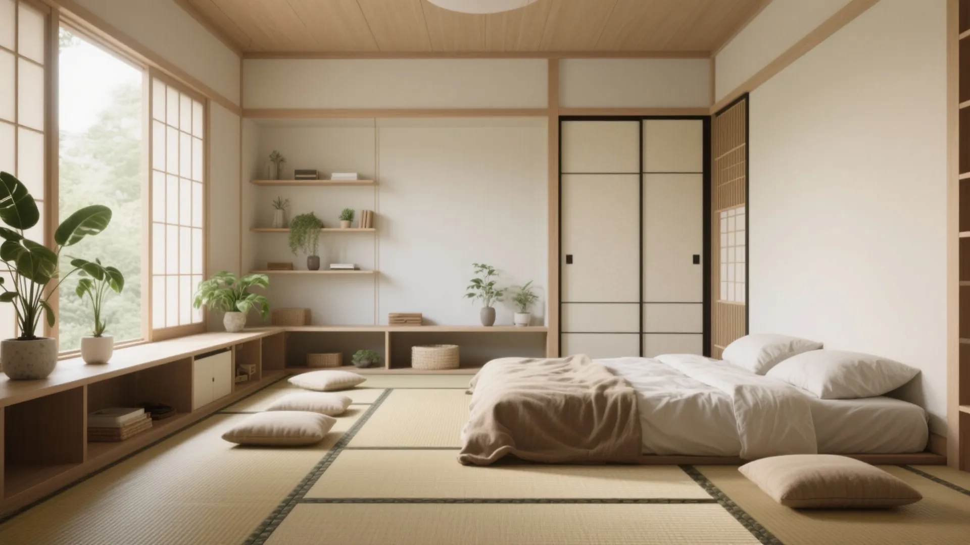 2. Tatami-style floor bed zone