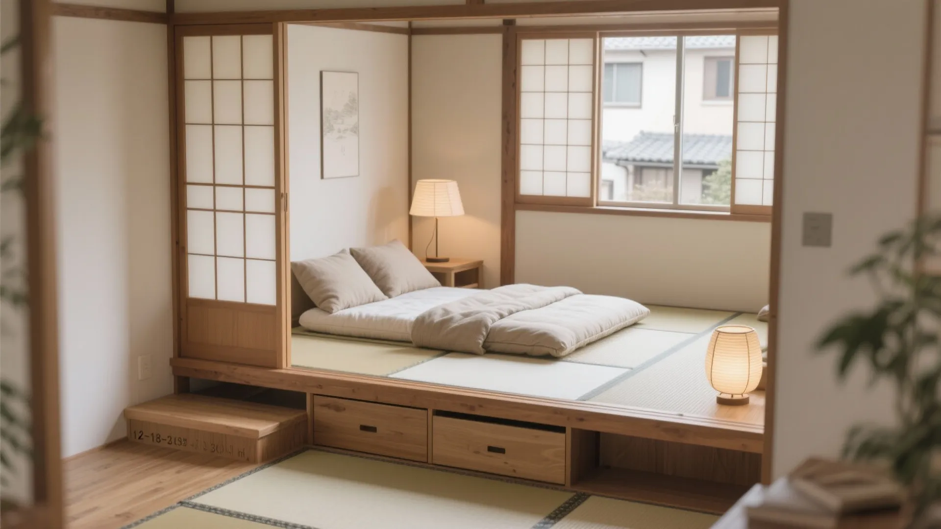 ベッドは“置かない”選択：小上がり+収納で寝室の概念を再設計