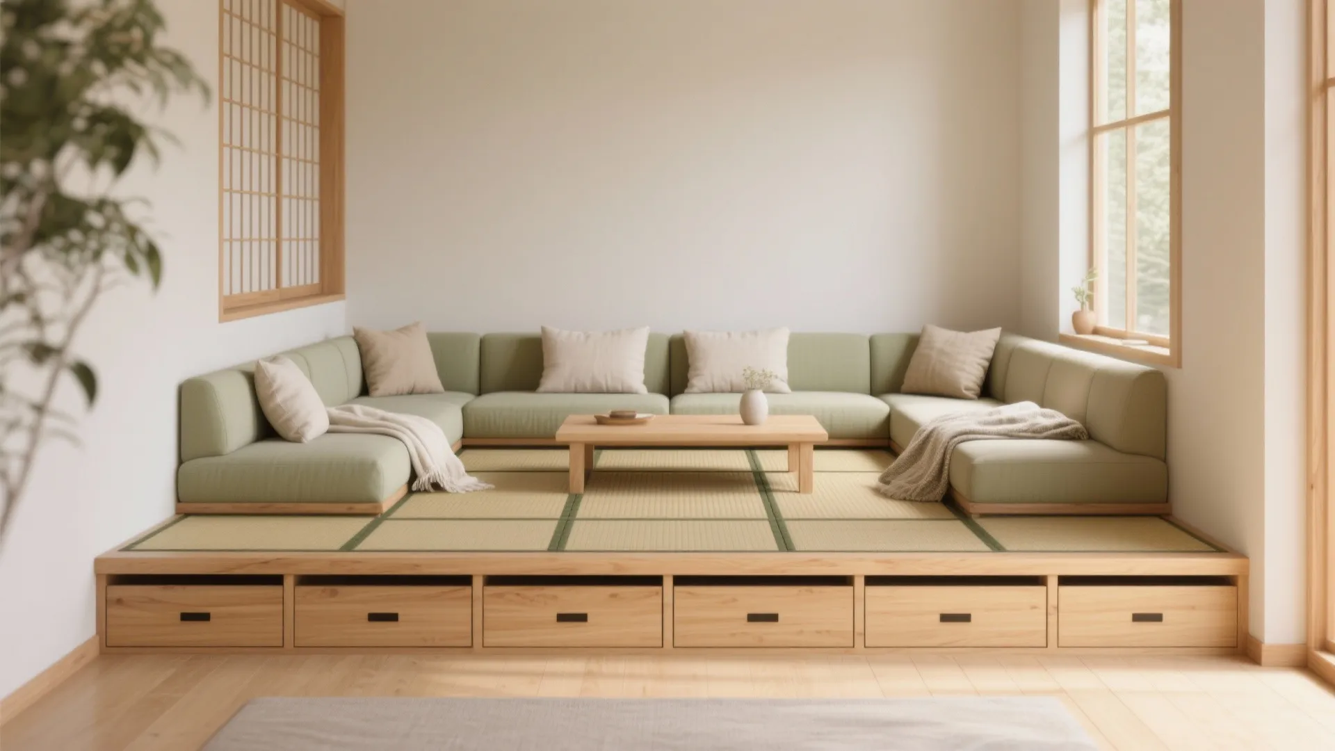 Tatami Platform with Hidden Storage