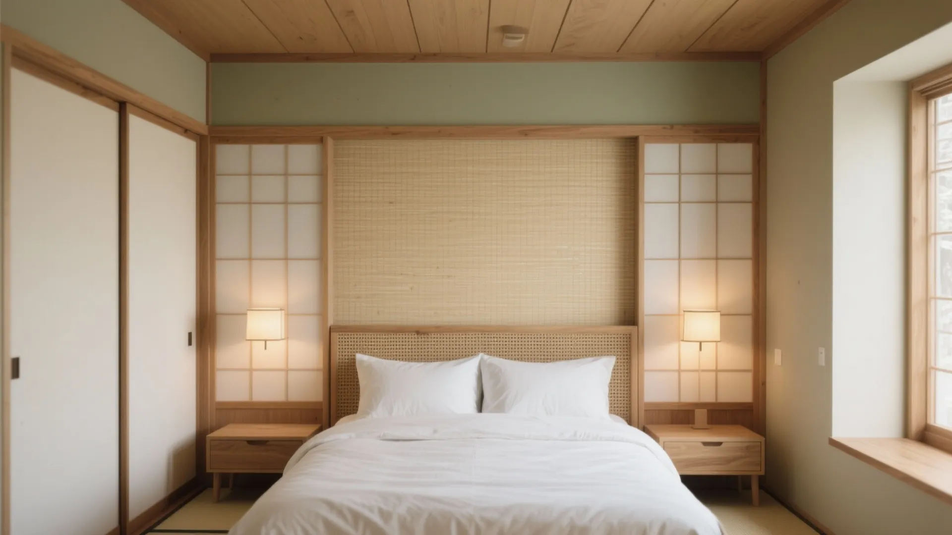 Tatami Texture and Washi Paper Panels