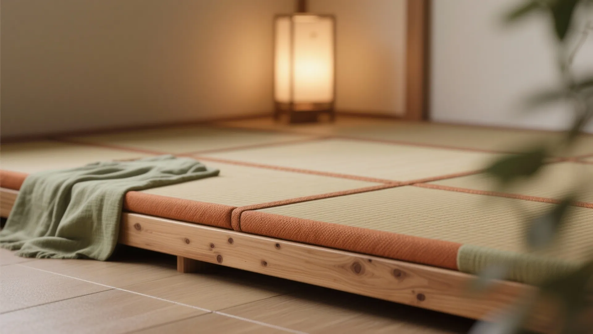 Tatami-Inspired Low Platform With Warm Wood