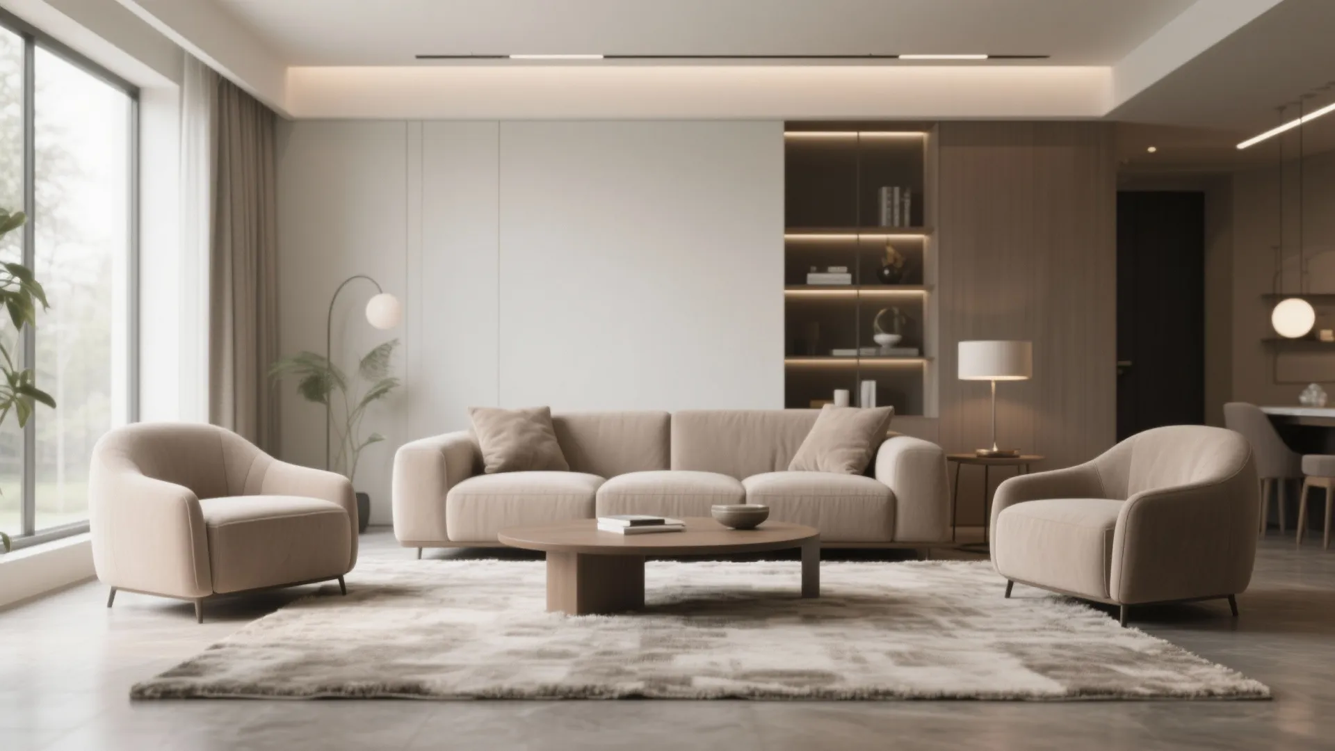 6. Accent Chairs in Taupe