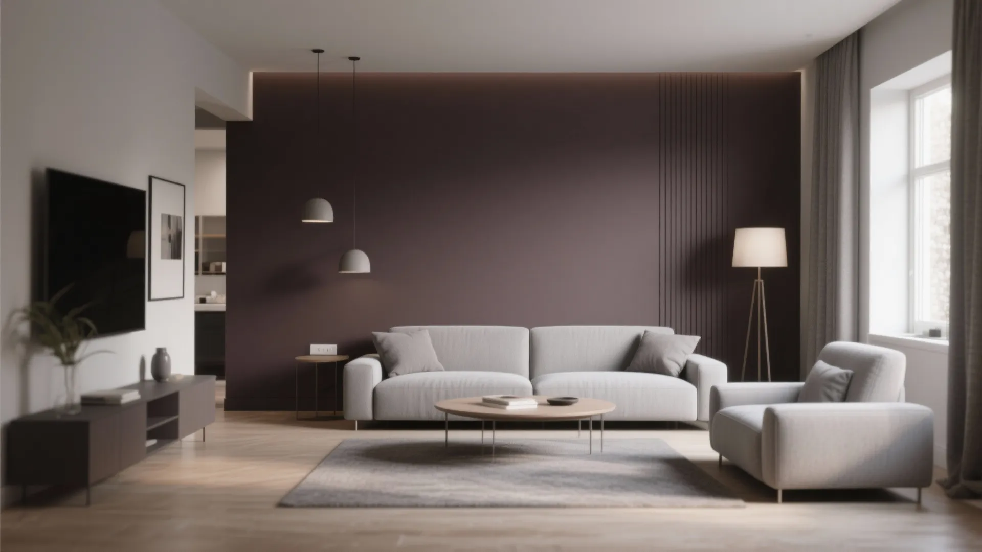 2. Taupe Accent Wall