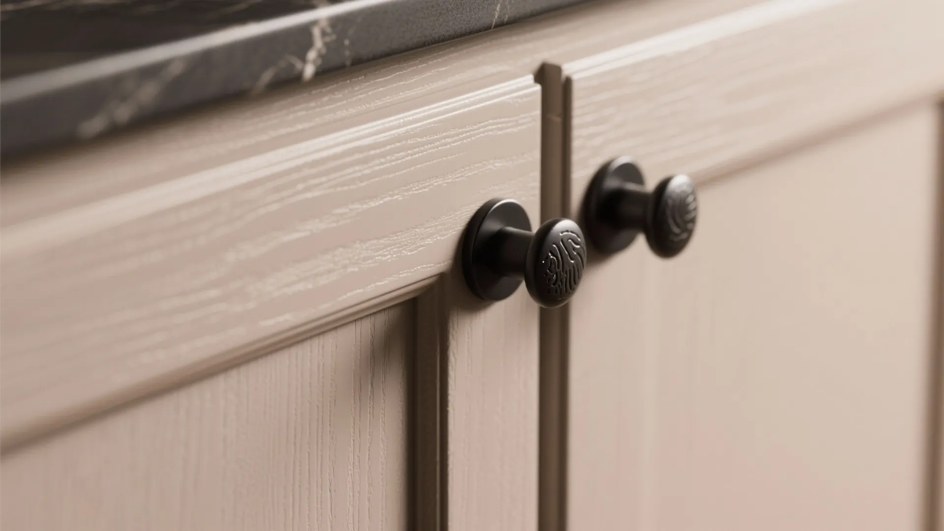 4. Taupe with Matte Black Hardware