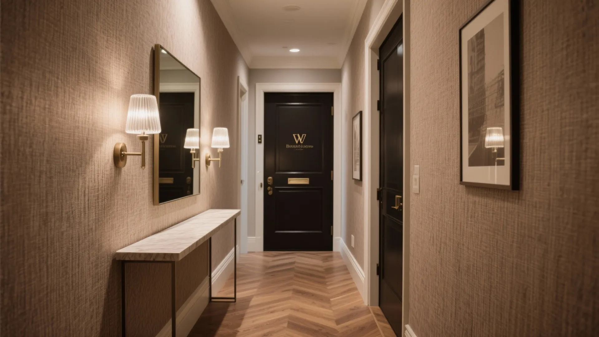 Textured Grasscloth for a Boutique Feel