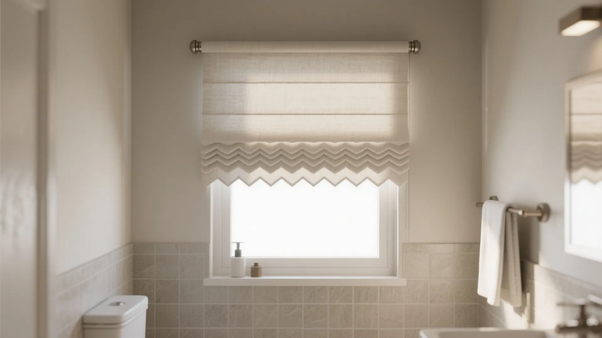 Top-down bottom-up cellular shade lets in light from above while keeping the lower window private.