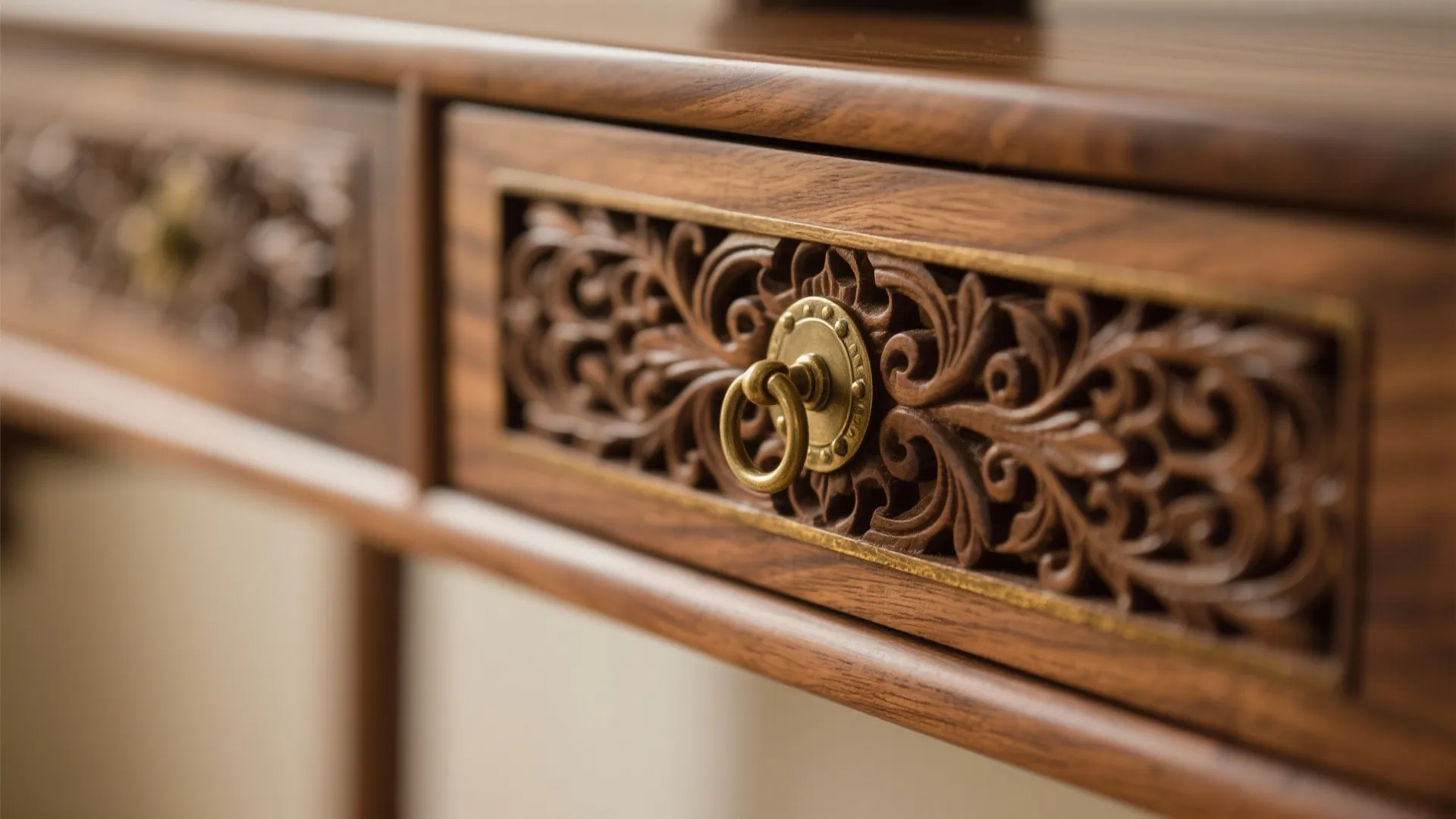 Warm Wood & Brass Craftsmanship