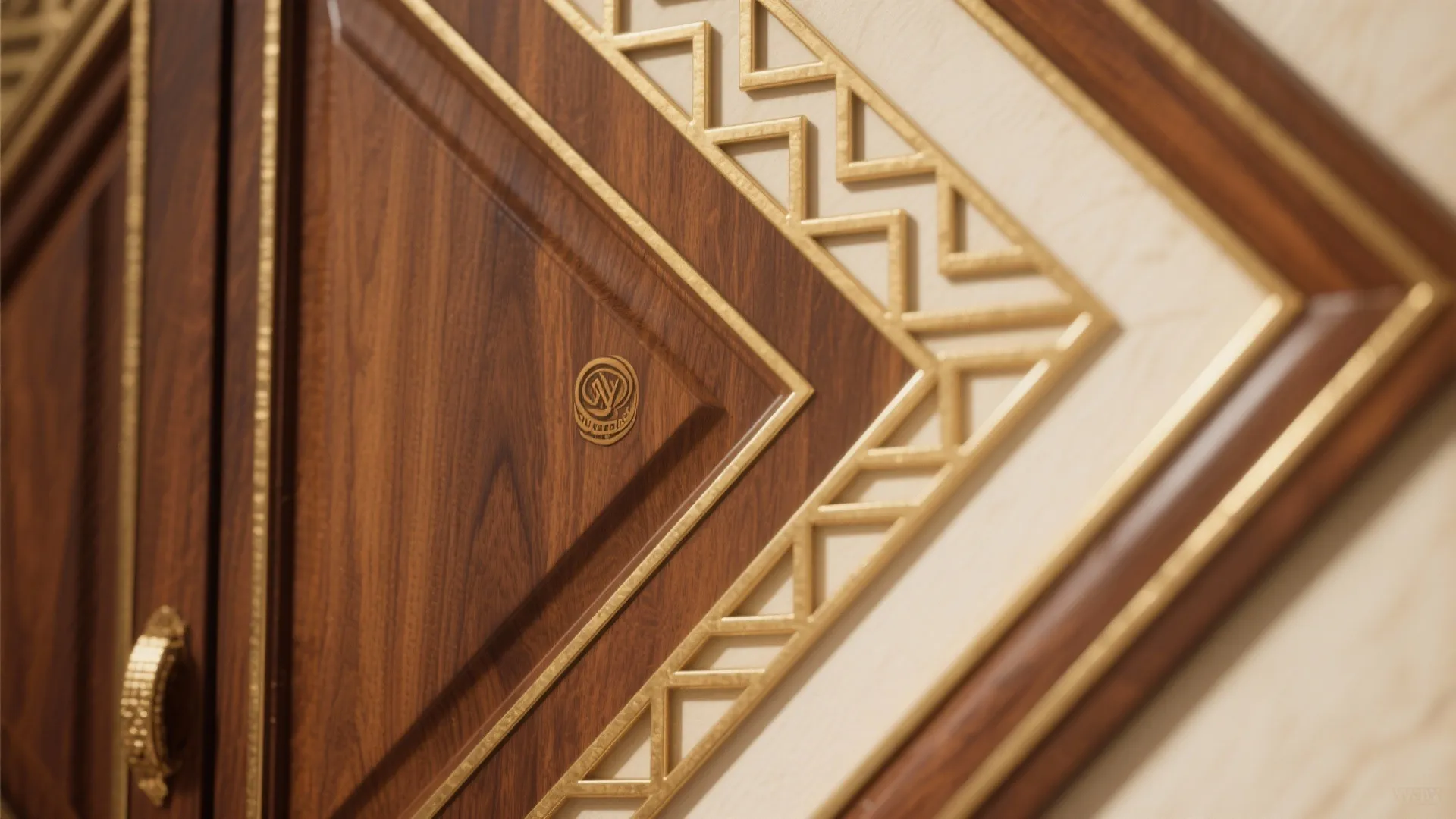 Teak Frame with Brass Inlay CNC Door