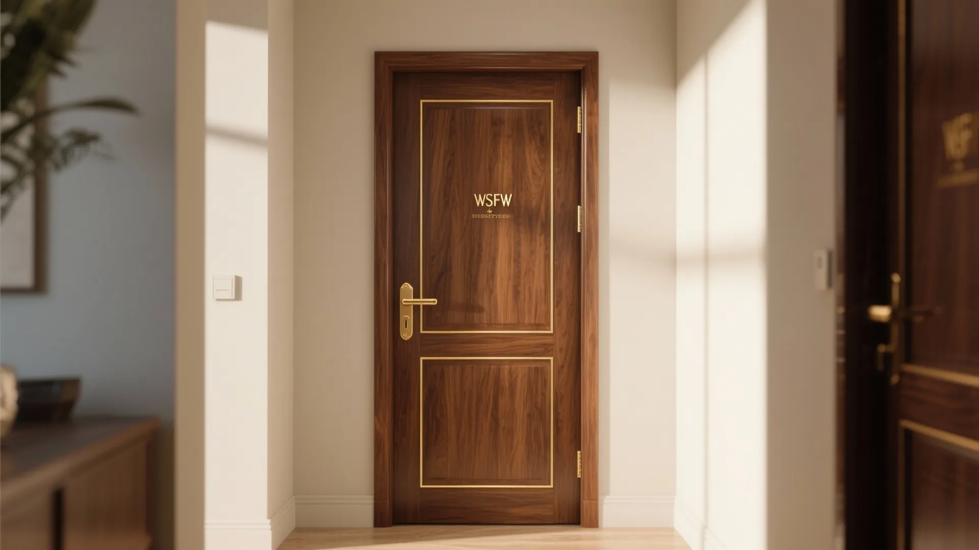 Solid Timber with Brass Accents