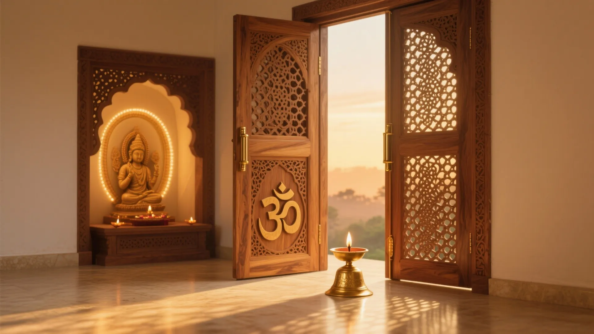 Carved Wooden Jaali Doors