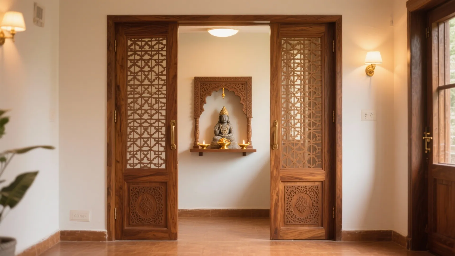 Carved Wooden Jali Gate