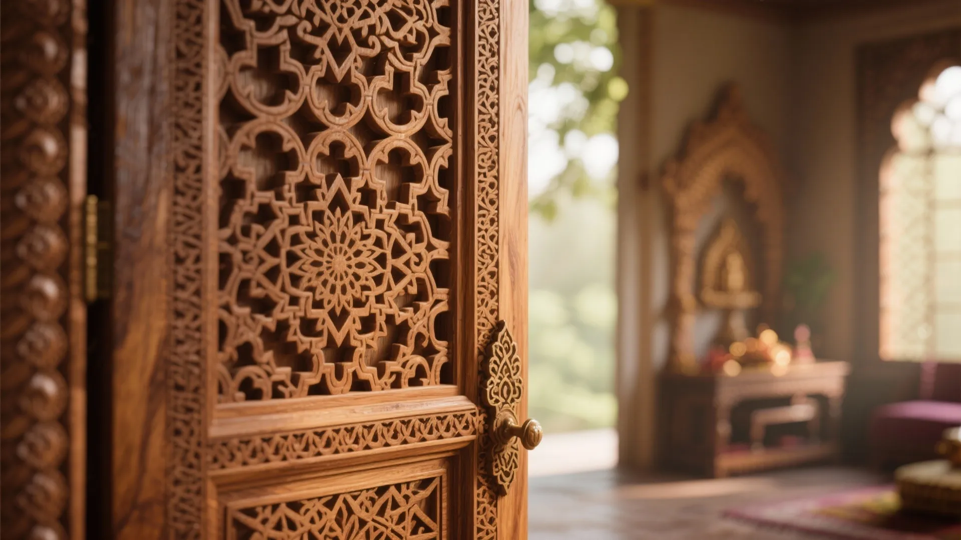 Intricate Wooden Latticework