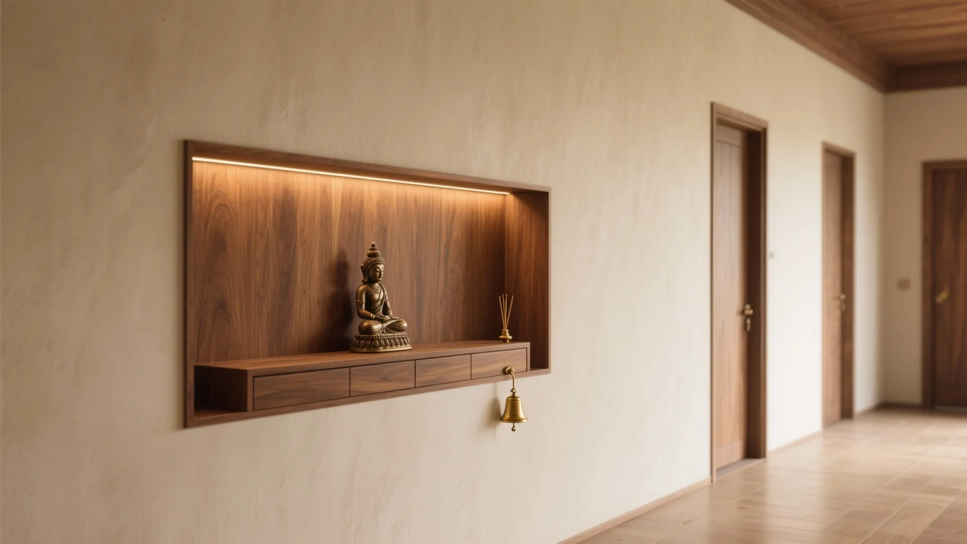 Warm Minimal Teak Niche