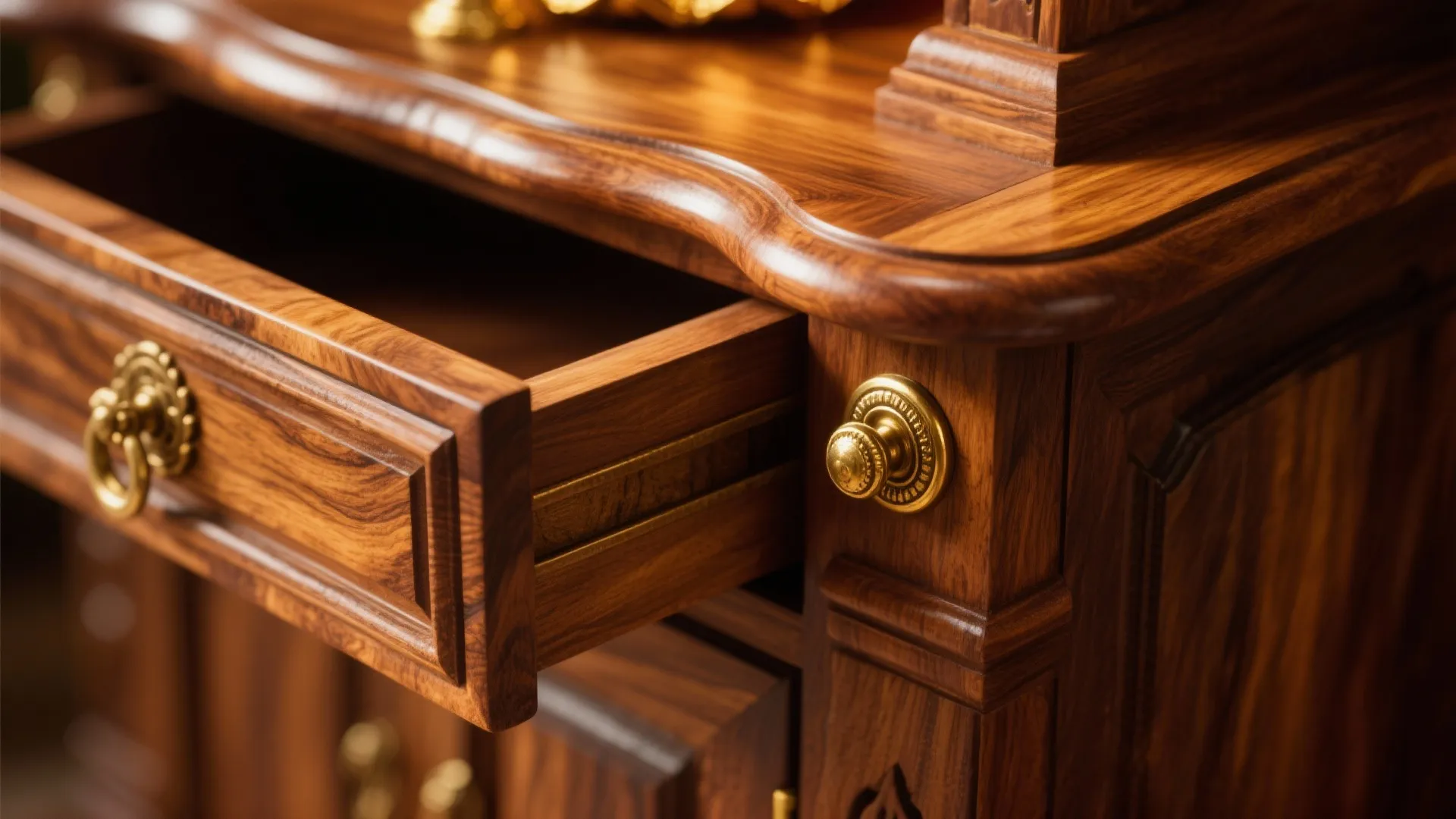 Solid Teak or Sheesham with Hand-Rubbed Finish