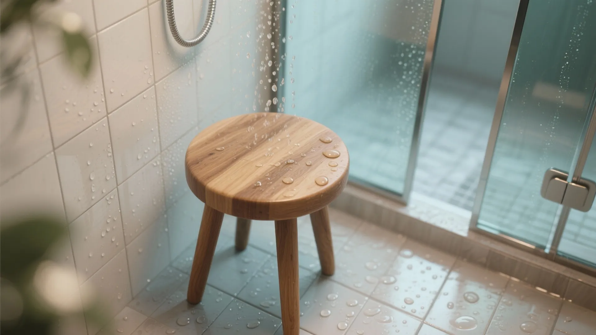 5. Teak shower stool
