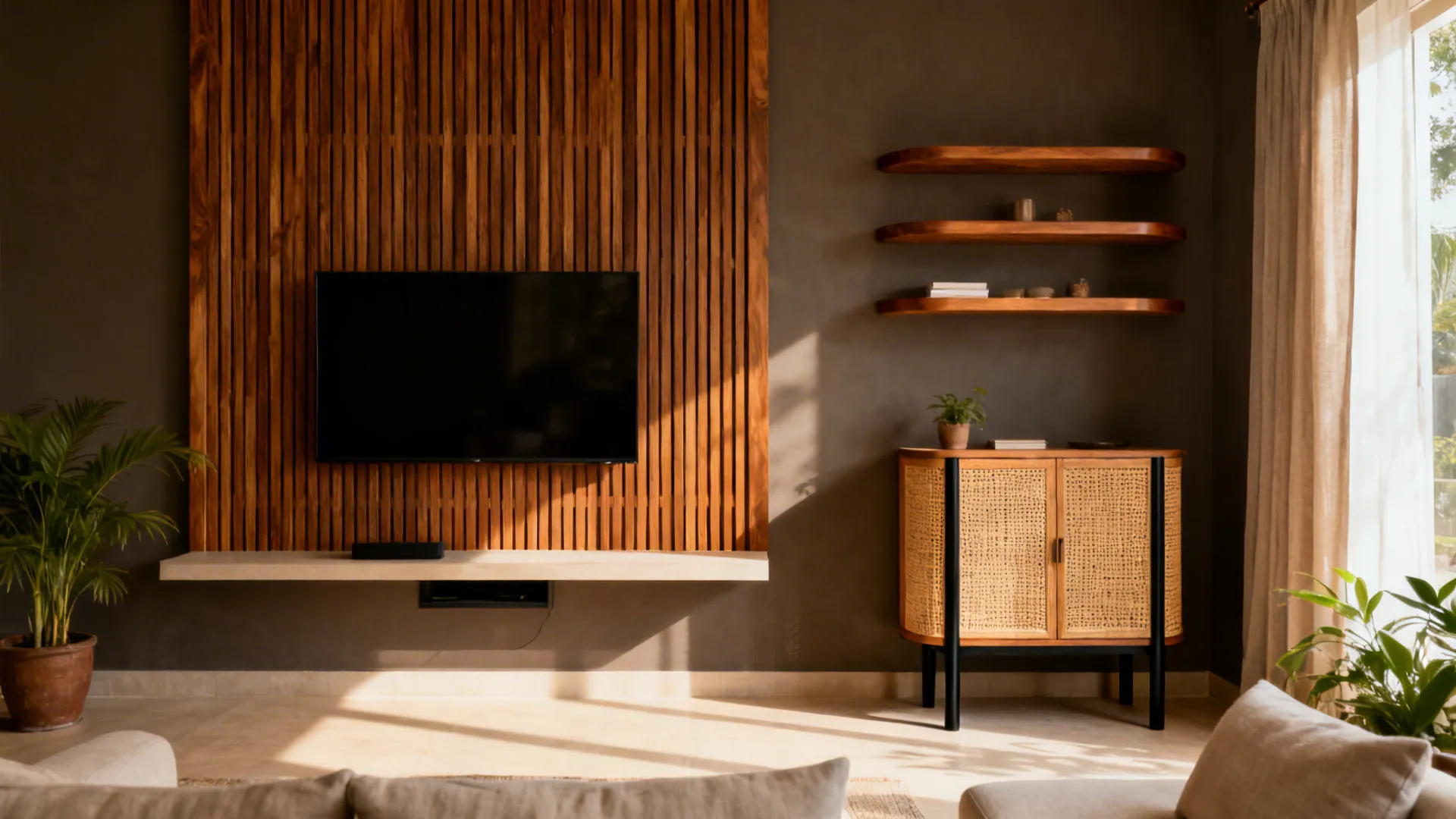 4) Wood Accents for Warmth and Acoustics