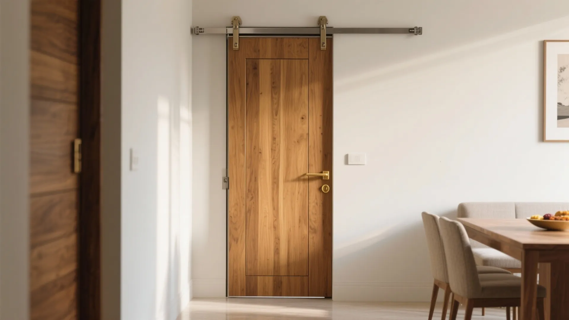 Space-Saving Sliding Teak Panels