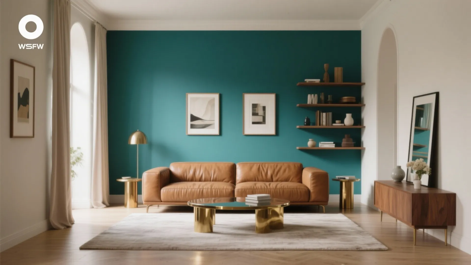 Deep Jewel Accent with a Soft Base