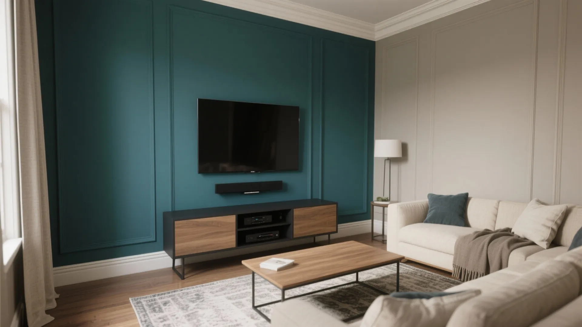 Strategic Dark Accent: Charcoal, Ink, or Deep Teal