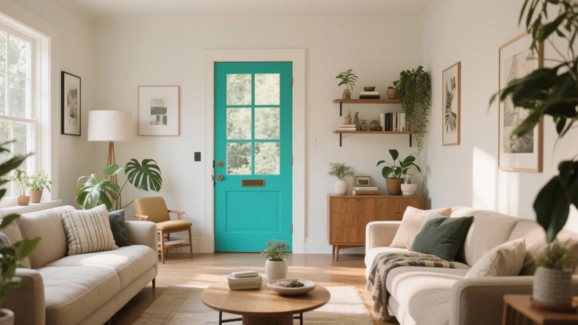 8. Accent Color Painted Doors