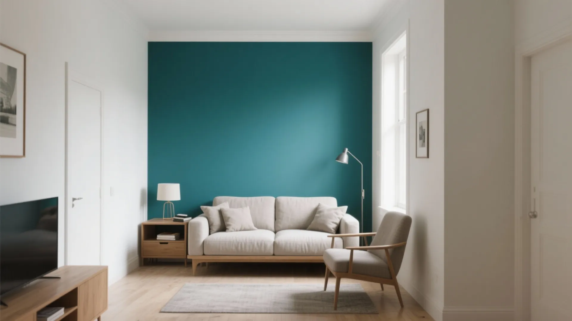 Accent Wall & Colour Zoning to Guide the Eye